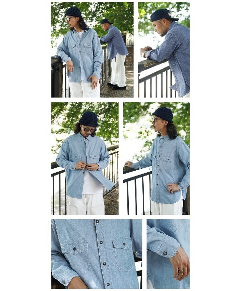 WAIPER.inc(ワイパーインク)の「米軍 1940’s U.S.NAVY フラップポケット シャンブレーシャツ MADE OF”KAIHARA FABRIC”(シャツ/ブラウス・メンズ・ブルー/ライトブルー・17/16 1/2/15 1/2)」の17枚目の写真