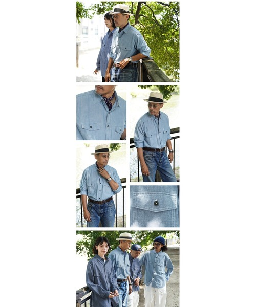 WAIPER.inc(ワイパーインク)の「米軍 1940’s U.S.NAVY フラップポケット シャンブレーシャツ MADE OF”KAIHARA FABRIC”(シャツ/ブラウス・メンズ・ブルー/ライトブルー・17/16 1/2/15 1/2)」の19枚目の写真