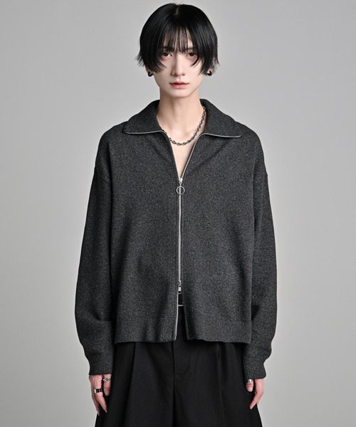 ADRER(アドラー)の「full zip knit cardigan / フルジップ ニットカーディガン(カーディガン/ボレロ・メンズ・ブラック系1/ワイン系1/グレー系1・S/XS/L/M)」の7枚目の写真