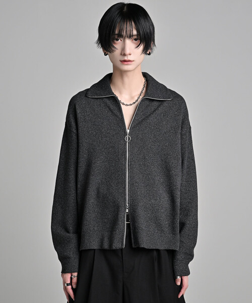 ADRER(アドラー)の「full zip knit cardigan / フルジップ ニットカーディガン(カーディガン/ボレロ・メンズ・ブラック系1/ワイン系1/グレー系1・S/XS/L/M)」の8枚目の写真