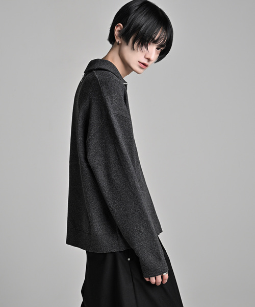 ADRER(アドラー)の「full zip knit cardigan / フルジップ ニットカーディガン(カーディガン/ボレロ・メンズ・ブラック系1/ワイン系1/グレー系1・S/XS/L/M)」の11枚目の写真