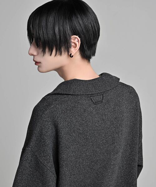 ADRER(アドラー)の「full zip knit cardigan / フルジップ ニットカーディガン(カーディガン/ボレロ・メンズ・ブラック系1/ワイン系1/グレー系1・S/XS/L/M)」の13枚目の写真