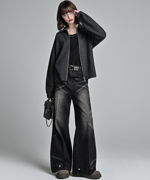 ADRER(アドラー)の「full zip knit cardigan / フルジップ ニットカーディガン(カーディガン/ボレロ・メンズ・ブラック系1/ワイン系1/グレー系1・S/XS/L/M)」の14枚目の写真