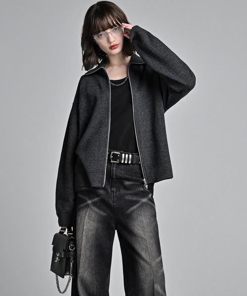 ADRER(アドラー)の「full zip knit cardigan / フルジップ ニットカーディガン(カーディガン/ボレロ・メンズ・ブラック系1/ワイン系1/グレー系1・S/XS/L/M)」の15枚目の写真