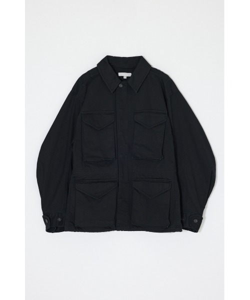 MOUSSY(マウジー)の「BACKSATIN BDU ジャケット(ミリタリージャケット・レディース・ライトブラック/カーキ・FREE)」の1枚目の写真