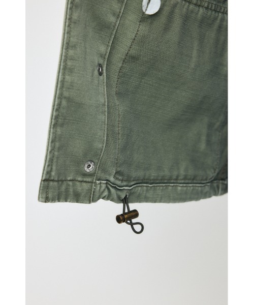 MOUSSY(マウジー)の「BACKSATIN BDU ジャケット(ミリタリージャケット・レディース・ライトブラック/カーキ・FREE)」の16枚目の写真