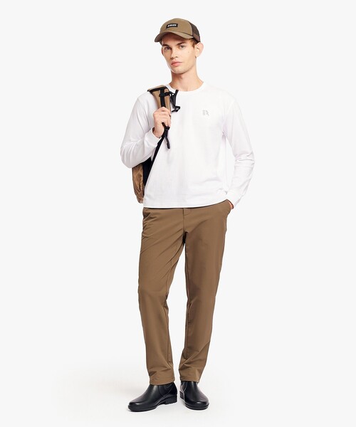 AIGLE(エーグル)の「UVカット オーガニックコットン ロングスリーブTシャツ(Tシャツ/カットソー・メンズ・ダークネイビー/グレー/ホワイト・L/XS/XL/S/M)」の10枚目の写真
