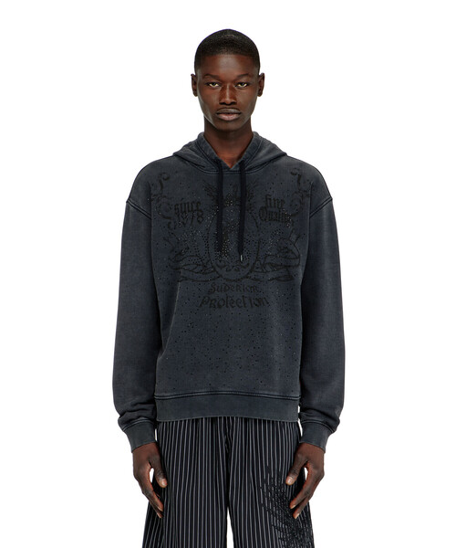 DIESEL(ディーゼル)の「メンズ プルオーバーパーカー S-NORM-HOOD-AA3(パーカー・メンズ・ブラック系その他・MEDIUM/LARGE/SMALL/X-LARGE/XX-LARGE)」の4枚目の写真