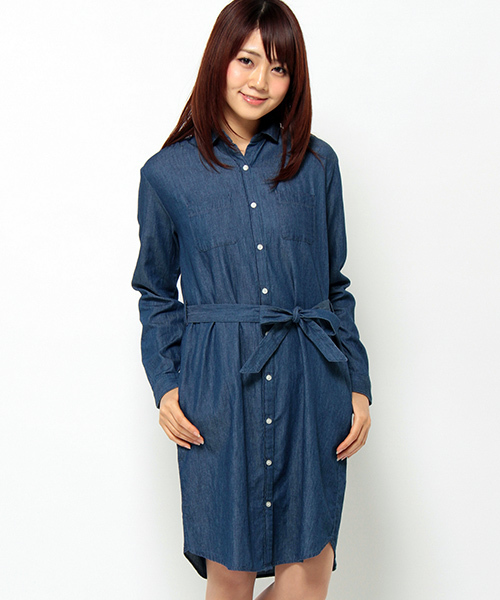 LBC(エルビーシー)の「シャツワンピース (シャツワンピース・レディース・ネイビー/オフホワイト/ホワイト・LARGE/MEDIUM)」の15枚目の写真