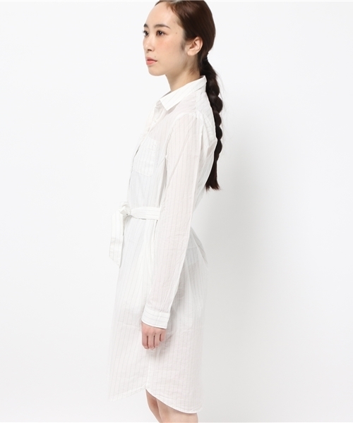 LBC(エルビーシー)の「シャツワンピース (シャツワンピース・レディース・ネイビー/オフホワイト/ホワイト・LARGE/MEDIUM)」の9枚目の写真