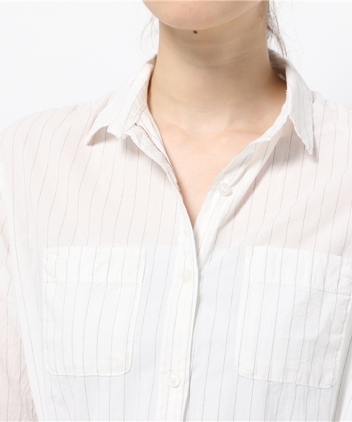 LBC(エルビーシー)の「シャツワンピース (シャツワンピース・レディース・ネイビー/オフホワイト/ホワイト・LARGE/MEDIUM)」の4枚目の写真