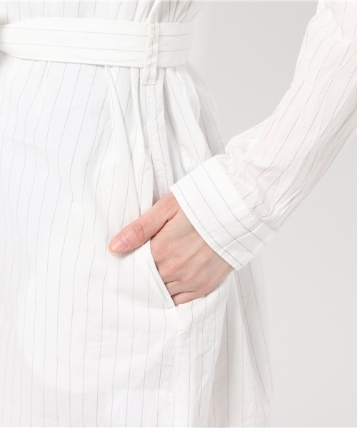 LBC(エルビーシー)の「シャツワンピース (シャツワンピース・レディース・ネイビー/オフホワイト/ホワイト・LARGE/MEDIUM)」の5枚目の写真