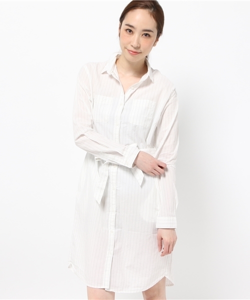 LBC(エルビーシー)の「シャツワンピース (シャツワンピース・レディース・ネイビー/オフホワイト/ホワイト・LARGE/MEDIUM)」の13枚目の写真