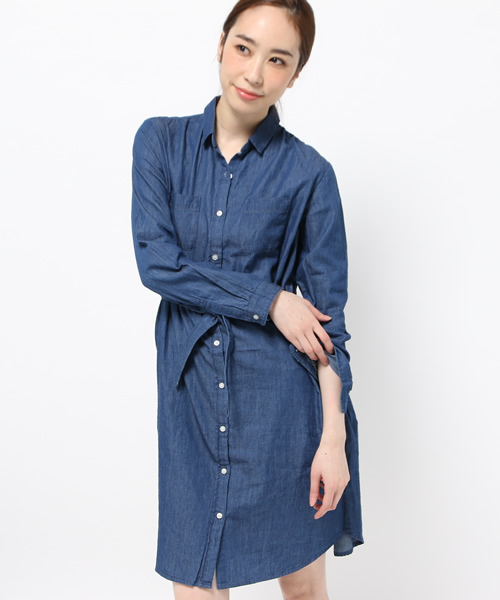 LBC(エルビーシー)の「シャツワンピース (シャツワンピース・レディース・ネイビー/オフホワイト/ホワイト・LARGE/MEDIUM)」の14枚目の写真