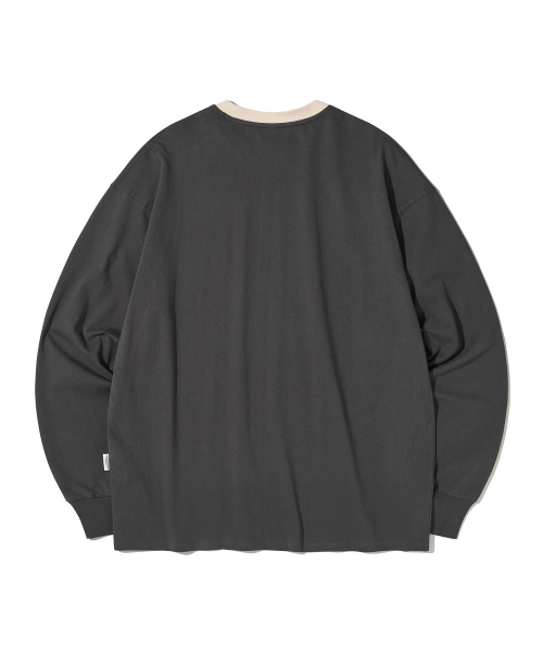 URBANDTYPE(アーバンディタイプ)の「フットボールジャージロングスリーブ_チャコール(Tシャツ/カットソー・メンズ・その他・SMALL/MEDIUM/LARGE)」の2枚目の写真