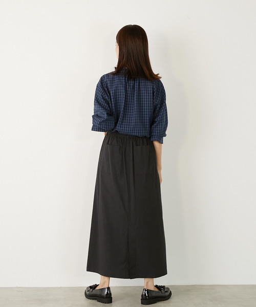 MELROSE claire（メルローズ クレール）の「【シャドーギンガムフリルブラウス】（シャツ/ブラウス・レディース・クリーム/ブラック/ネイビー・FREE）」の8枚目の写真