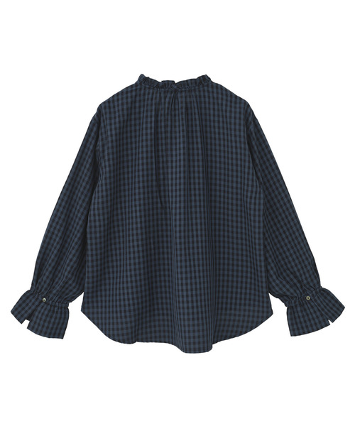 MELROSE claire（メルローズ クレール）の「【シャドーギンガムフリルブラウス】（シャツ/ブラウス・レディース・クリーム/ブラック/ネイビー・FREE）」の14枚目の写真