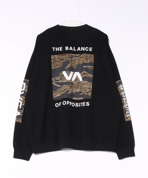 RVCA(ルーカ)の「RVCA メンズ BALANCE BOX PATCH CR トレーナー 【2026年秋冬モデル】/ルーカ袖バックプリントプルオーバーフーディー(スウェット・メンズ・ブラック/ホワイト/ヘザーグレー/ブルー系その他・X-LARGE/LARGE/MEDIUM/SMALL)」の5枚目の写真