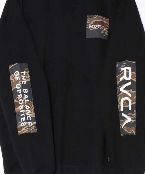RVCA(ルーカ)の「RVCA メンズ BALANCE BOX PATCH CR トレーナー 【2026年秋冬モデル】/ルーカ袖バックプリントプルオーバーフーディー(スウェット・メンズ・ブラック/ホワイト/ヘザーグレー/ブルー系その他・X-LARGE/LARGE/MEDIUM/SMALL)」の6枚目の写真