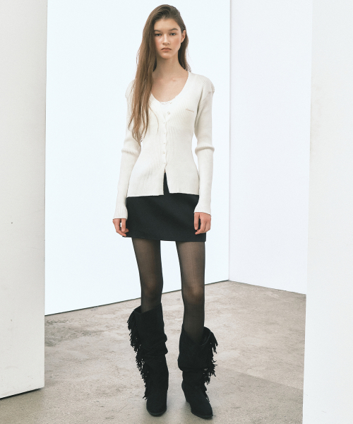 NICK&NICOLE(ニックアンドニコール)の「LOW RISE MINI SKORT_BLACK(スカート・レディース・ブラック・SMALL/MEDIUM/LARGE)」の2枚目の写真