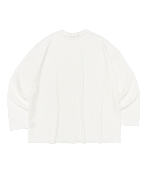 CARGOBROS(カーゴブロス)の「バインダー オーバーボックス ワッフル 長袖Tシャツ (アイボリー)(Tシャツ/カットソー・メンズ・その他・FREE)」の2枚目の写真