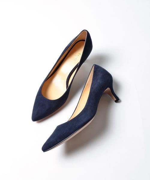 SHIPS（シップス）の「スエードローヒールパンプス◇（パンプス・レディース・ベージュ/ネイビー/ブラウン/オリーブ/ライトグレー・60/70/65/75/55/80）」の5枚目の写真