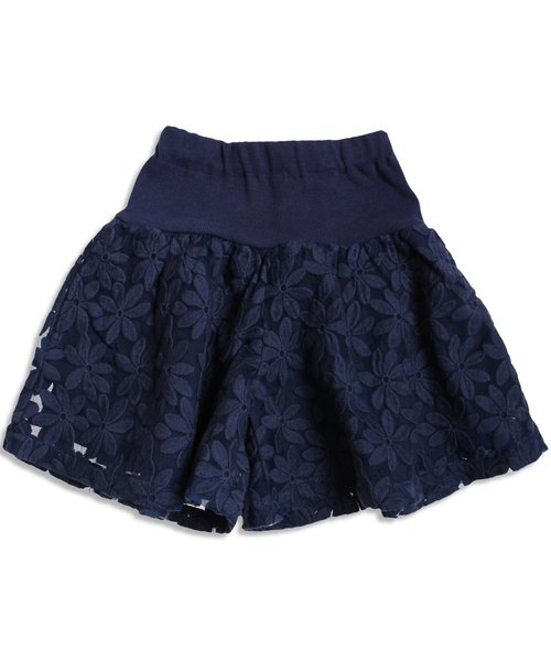 apres les cours(アプレレクール)の「レースキュロット(その他パンツ・キッズ・アイボリー/ネイビー・100/120/140/80/90/110/130)」の2枚目の写真