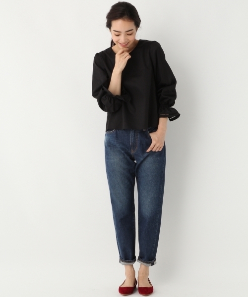 A part by（アパートバイ）の「Cサテンハシゴレースブラウス 735525 （シャツ/ブラウス・レディース・ホワイト/キャメル/ブラック・FREE）」の9枚目の写真