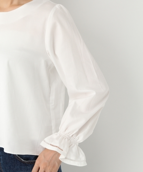 A part by（アパートバイ）の「Cサテンハシゴレースブラウス 735525 （シャツ/ブラウス・レディース・ホワイト/キャメル/ブラック・FREE）」の14枚目の写真