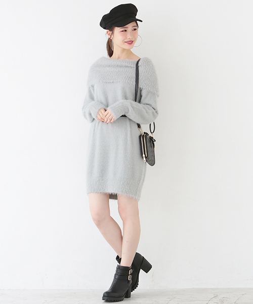 NICE CLAUP オフショルワンピース one after another NICE CLAUP（ワンアフターアナザーナイスクラップ