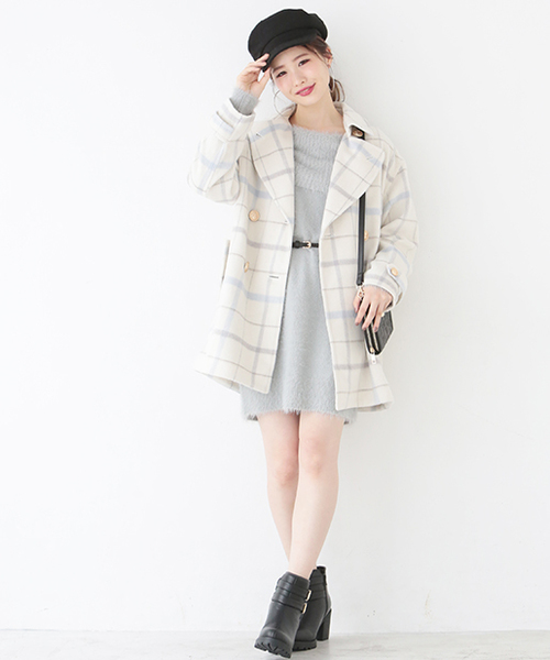 one after another NICE CLAUP(ワンアフターアナザーナイスクラップ)の「オフショルワンピ―ス(ワンピース・レディース・アイボリー/ブラック/サックスブルー/ライトピンク・FREE)」の11枚目の写真