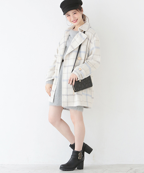 one after another NICE CLAUP(ワンアフターアナザーナイスクラップ)の「オフショルワンピ―ス(ワンピース・レディース・アイボリー/ブラック/サックスブルー/ライトピンク・FREE)」の12枚目の写真
