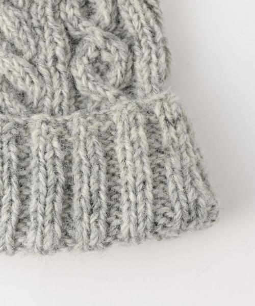 Another Edition（アナザーエディション）の「ケーブル編みニット帽/AEBC CBL Knit CAP◆（ニットキャップ/ビーニー・レディース・ライトグレー/レッド/ネイビー・FREE）」の5枚目の写真