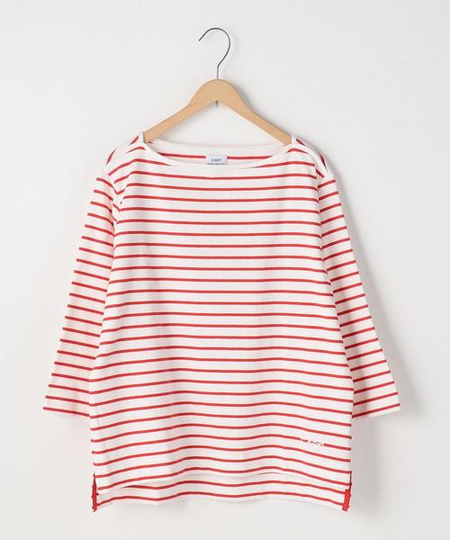 coen（コーエン）の「ボーダー天竺カットソー（Tシャツ/カットソー・レディース・コバルトブルー/ホワイト/ネイビー/レッド・MEDIUM/LARGE）」の4枚目の写真