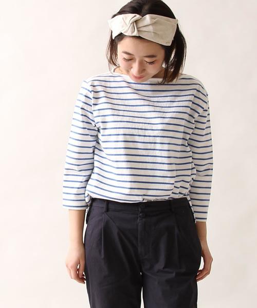 coen（コーエン）の「ボーダー天竺カットソー（Tシャツ/カットソー・レディース・コバルトブルー/ホワイト/ネイビー/レッド・MEDIUM/LARGE）」の19枚目の写真