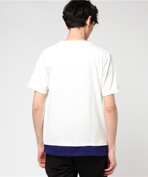 WEGO（ウィゴー）の「WEGO/フェイクレイヤードポケットTシャツ（Tシャツ/カットソー・メンズ・ブラック/杢グレー/ターコイズブルー/ホワイト/オレンジ系その他6/グレー系その他5/ブラック系その他5/ブルー系その他5・LARGE/MEDIUM）」の21枚目の写真