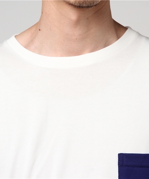 WEGO（ウィゴー）の「WEGO/フェイクレイヤードポケットTシャツ（Tシャツ/カットソー・メンズ・ブラック/杢グレー/ターコイズブルー/ホワイト/オレンジ系その他6/グレー系その他5/ブラック系その他5/ブルー系その他5・LARGE/MEDIUM）」の10枚目の写真