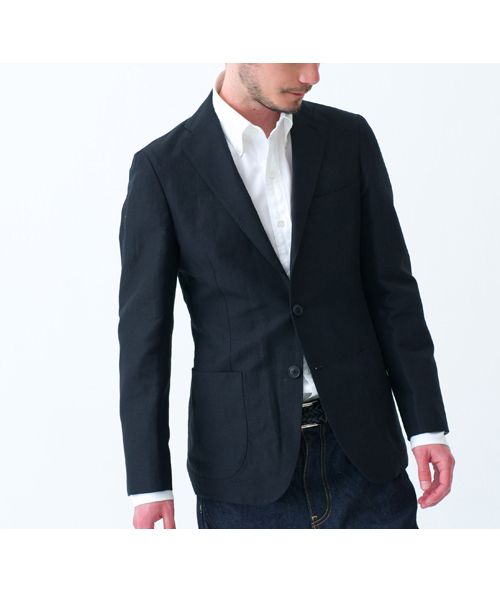 green label relaxing（グリーンレーベルリラクシング）の「C/L OX BK NT 2PP-ジャケット（テーラードジャケット・メンズ・ブラック/ネイビー・42/44/48/46/50）」の2枚目の写真