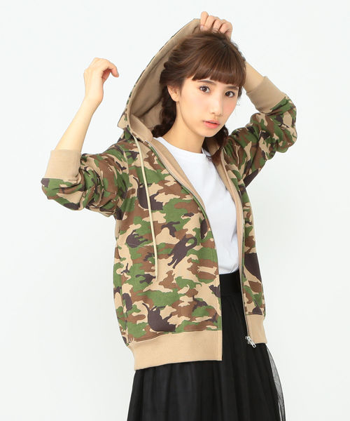 Mmts マミタス の ユニセックス Mmts 猫迷彩 ジップアップパーカ2 パーカー Wear