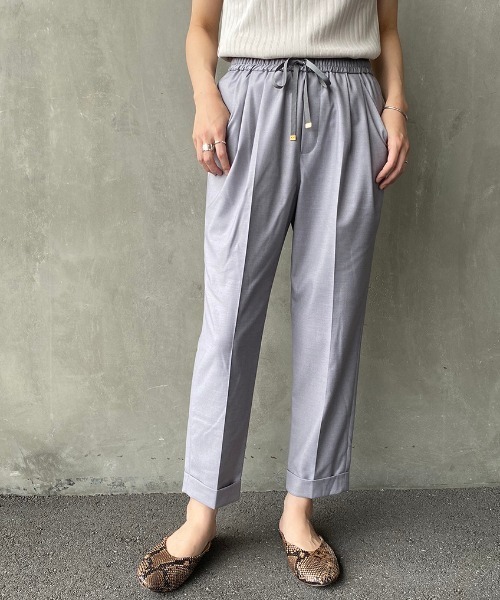 JEANS FACTORY Clothes（ジーンズファクトリークローズ）の「[JEANS FACTORY CLOTHES/ジーンズファクトリークローズ] ストレッチギャバトラックパンツ（その他パンツ・レディース・ブラック/グレー/カーキ/ブラウン/ベージュ・34/36/38）」の3枚目の写真