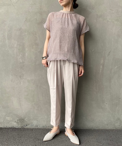 JEANS FACTORY Clothes（ジーンズファクトリークローズ）の「[JEANS FACTORY CLOTHES/ジーンズファクトリークローズ] ストレッチギャバトラックパンツ（その他パンツ・レディース・ブラック/グレー/カーキ/ブラウン/ベージュ・34/36/38）」の19枚目の写真