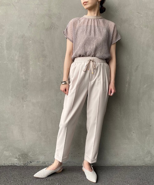 JEANS FACTORY Clothes（ジーンズファクトリークローズ）の「[JEANS FACTORY CLOTHES/ジーンズファクトリークローズ] ストレッチギャバトラックパンツ（その他パンツ・レディース・ブラック/グレー/カーキ/ブラウン/ベージュ・34/36/38）」の17枚目の写真