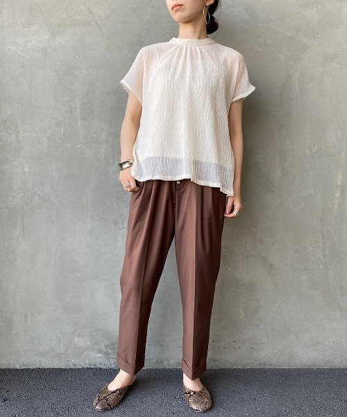 JEANS FACTORY Clothes（ジーンズファクトリークローズ）の「[JEANS FACTORY CLOTHES/ジーンズファクトリークローズ] ストレッチギャバトラックパンツ（その他パンツ・レディース・ブラック/グレー/カーキ/ブラウン/ベージュ・34/36/38）」の11枚目の写真