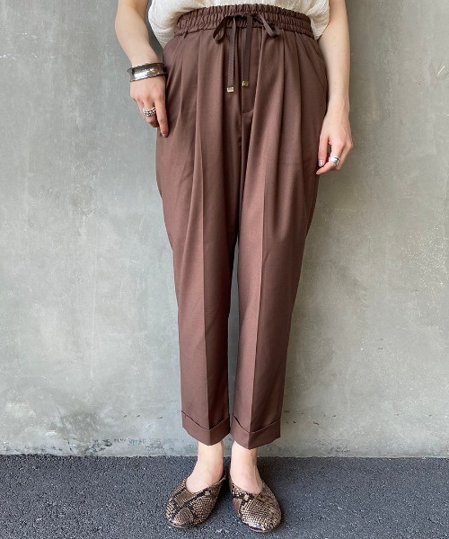 JEANS FACTORY Clothes（ジーンズファクトリークローズ）の「[JEANS FACTORY CLOTHES/ジーンズファクトリークローズ] ストレッチギャバトラックパンツ（その他パンツ・レディース・ブラック/グレー/カーキ/ブラウン/ベージュ・34/36/38）」の8枚目の写真