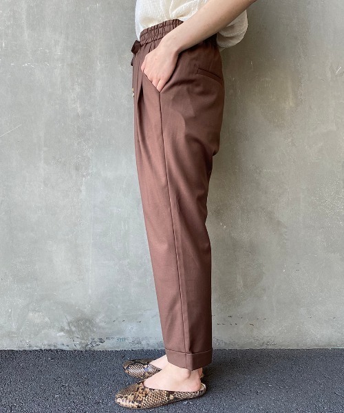 JEANS FACTORY Clothes（ジーンズファクトリークローズ）の「[JEANS FACTORY CLOTHES/ジーンズファクトリークローズ] ストレッチギャバトラックパンツ（その他パンツ・レディース・ブラック/グレー/カーキ/ブラウン/ベージュ・34/36/38）」の7枚目の写真