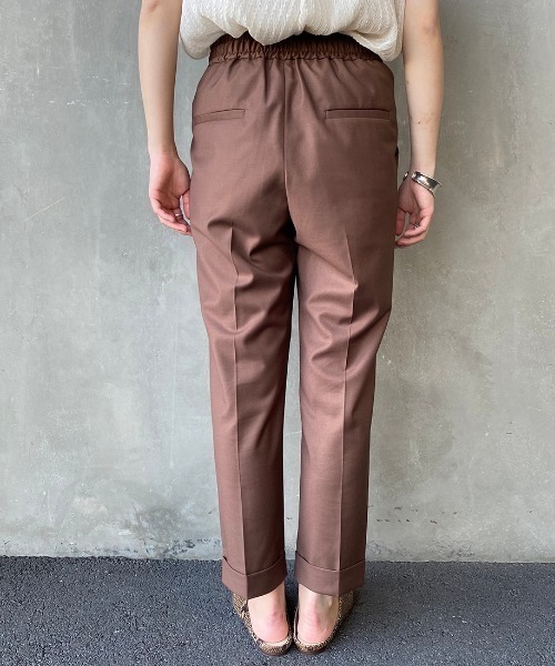 JEANS FACTORY Clothes（ジーンズファクトリークローズ）の「[JEANS FACTORY CLOTHES/ジーンズファクトリークローズ] ストレッチギャバトラックパンツ（その他パンツ・レディース・ブラック/グレー/カーキ/ブラウン/ベージュ・34/36/38）」の6枚目の写真