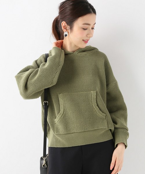 IENA イエナ 柄編みコンパクトニットジャケット ブルゾン スローブイエナ IENA イエナ 柄編みコンパクトニットジャケット ブルゾン