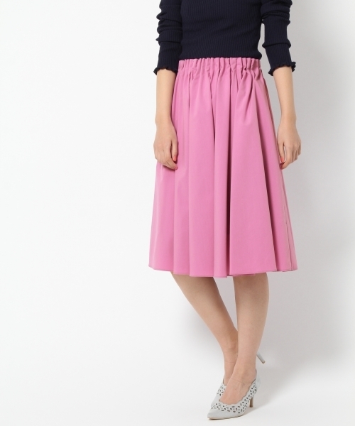 laboratory work(ラボラトリーワーク)の「タックミディ―スカート(スカート・レディース・ベージュ/ネイビー/ピンク/ブルー・MEDIUM)」の7枚目の写真