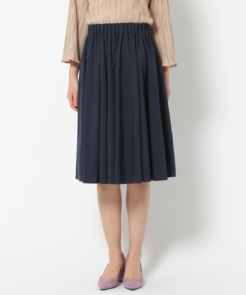 laboratory work(ラボラトリーワーク)の「タックミディ―スカート(スカート・レディース・ベージュ/ネイビー/ピンク/ブルー・MEDIUM)」の12枚目の写真