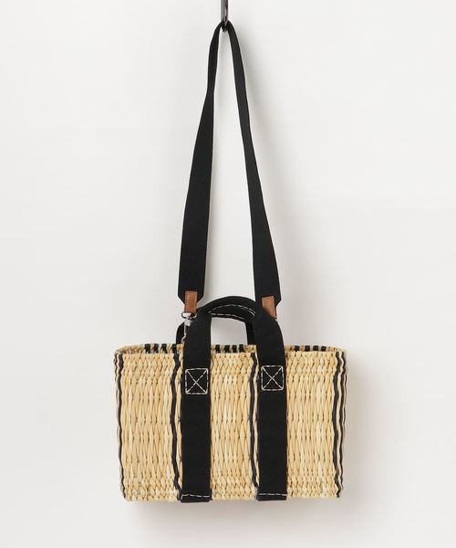 AMERICAN RAG CIE（アメリカンラグシー）の「RUE DE VERNEUIL　ルーデュ ベルネイユ/バスケットバッグ（かごバッグ・レディース・ブラック/レッド・FREE）」の2枚目の写真